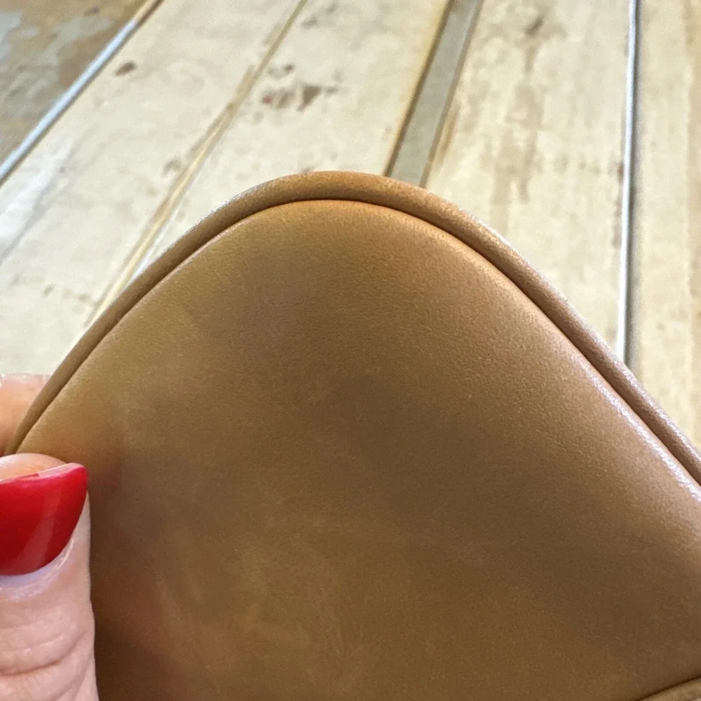 Vintage Coach Tan Smooth Leather Wristlet Small‎ Wrist Wallet Bag - Picture 12 of 15